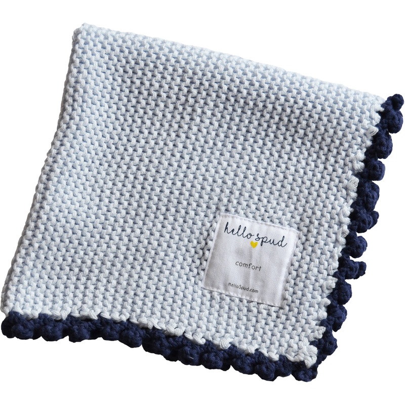 Hello Spud Comfort Blanket – Blue