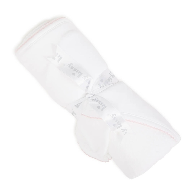 Kissy Kissy Basic Hooded Towel White/Pink