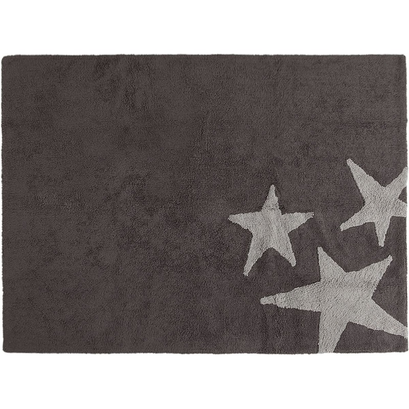 Lorena Canals Three Stars Linen Rug – Grey (4′ x 5′ 3″)