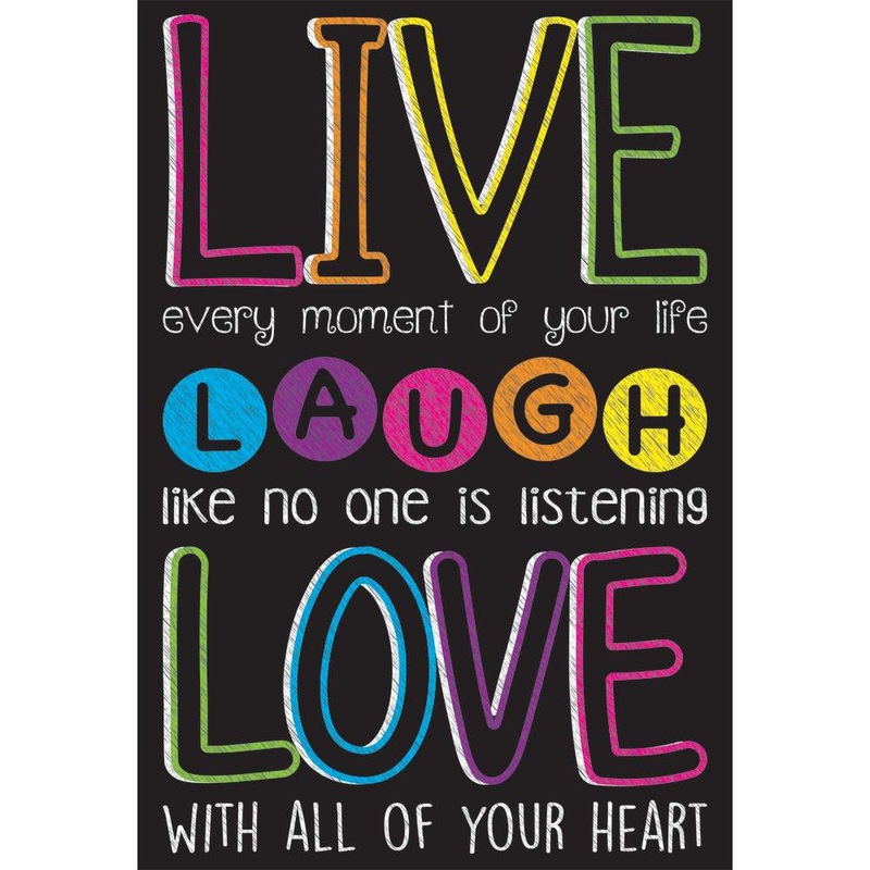 Smart Poly Chart 13″X19″, Live, Laugh, Love
