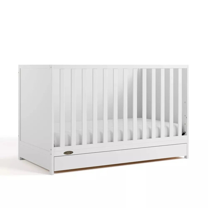 Graco Theo 3-in-1 Convertible Crib with Drawer – White