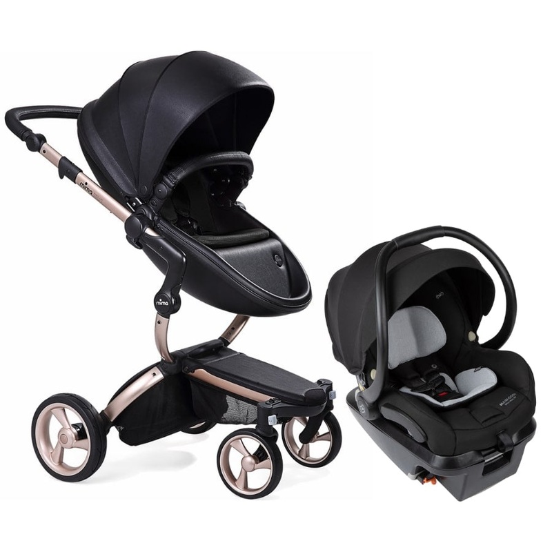 Mima Xari 4G + Maxi Cosi Mico XP Max Travel System Bundle – Rose Gold – Black / Black / Essential Black