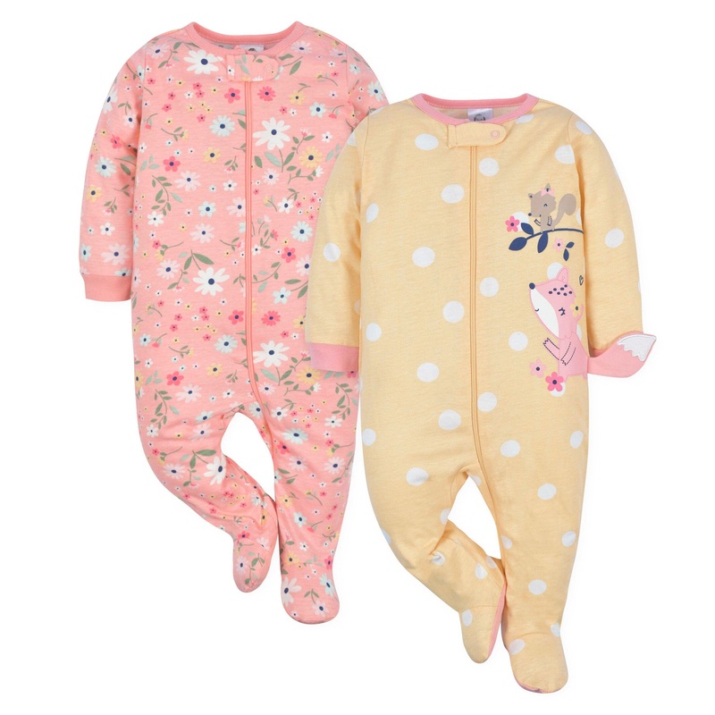 2-Pack Baby Girls Fox Sleep ‘N Plays