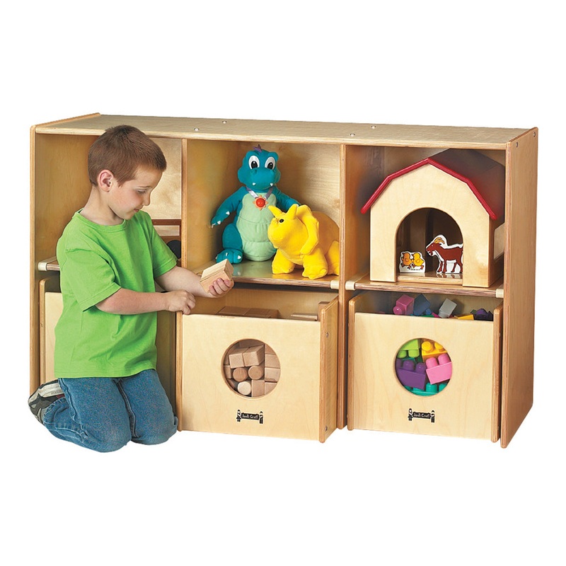 Jonti-Craft See-n-Wheel Shelf with Bins