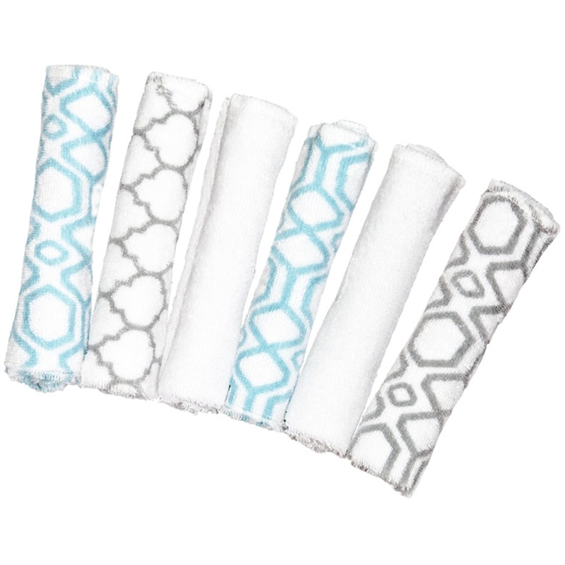 Kushies Single Ply Washcloths, 6-Pack – Neutral