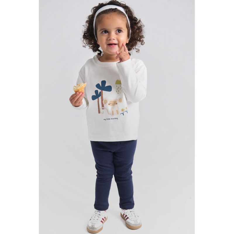 Navy Fleeced Leggings
