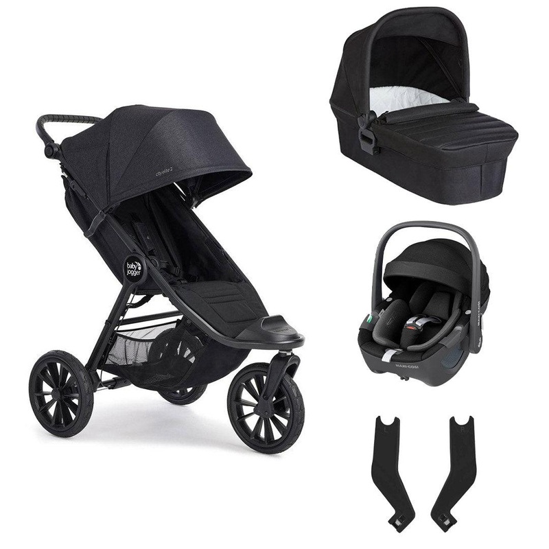 Baby Jogger City Elite 2 + Maxi Cosi Pebble 360 Travel System – Opulent Black