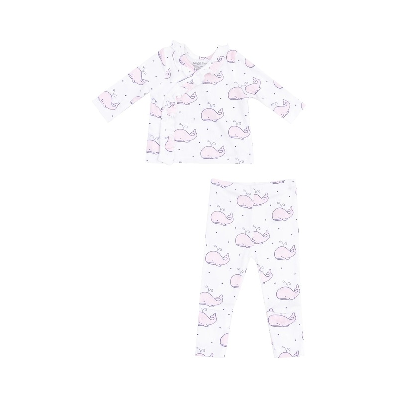 Bubbly Whale Pink Take Me Home Set With Roll Over Cuff Pant