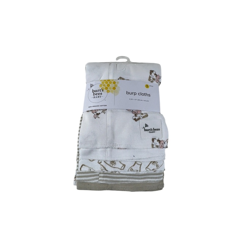 Burt’s Bees Baby Burp Cloths, 5-Pack, Cow