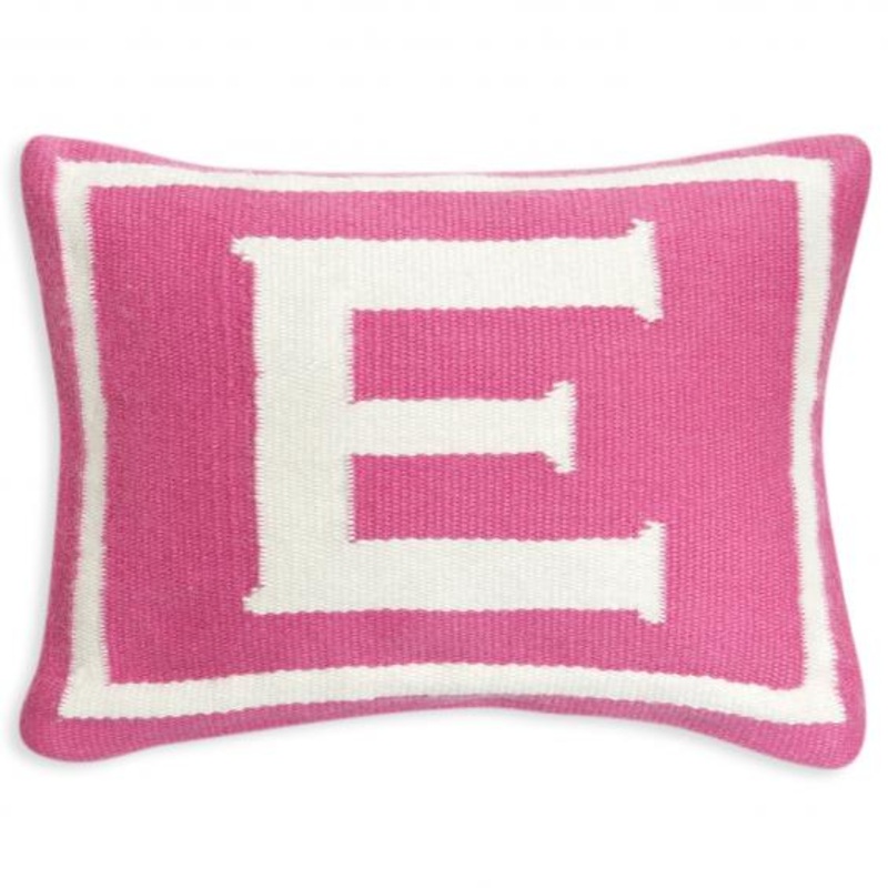 Jonathan Adler Junior Letter E Pillow in Pink