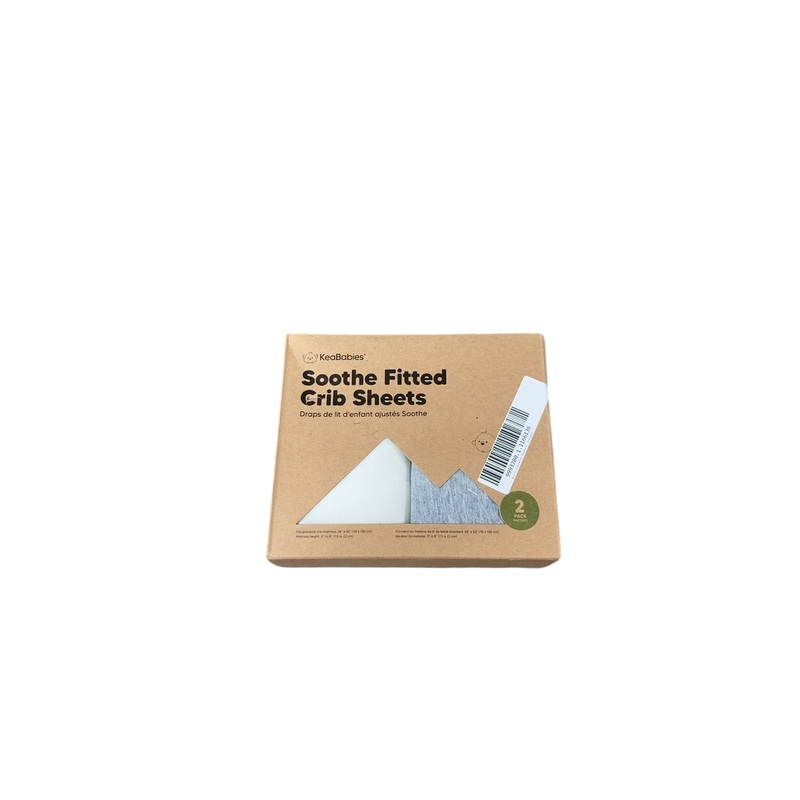 KeaBabies Soothe Fitted Crib Sheets 2 Pack, Cloud