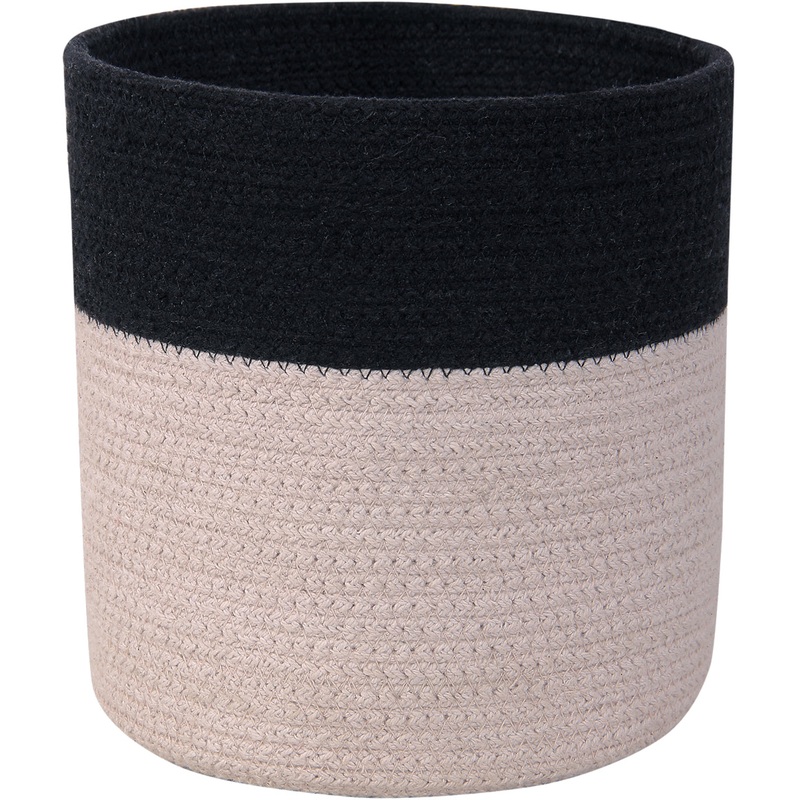 Lorena Canals Basket Dual – Black/Pearl Grey (8″ x 8″)