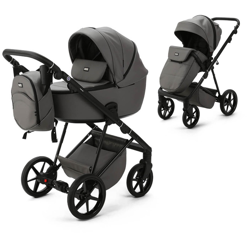 Mee-Go Milano Evo 2-in-1 Pram & Accessories – Slate Grey