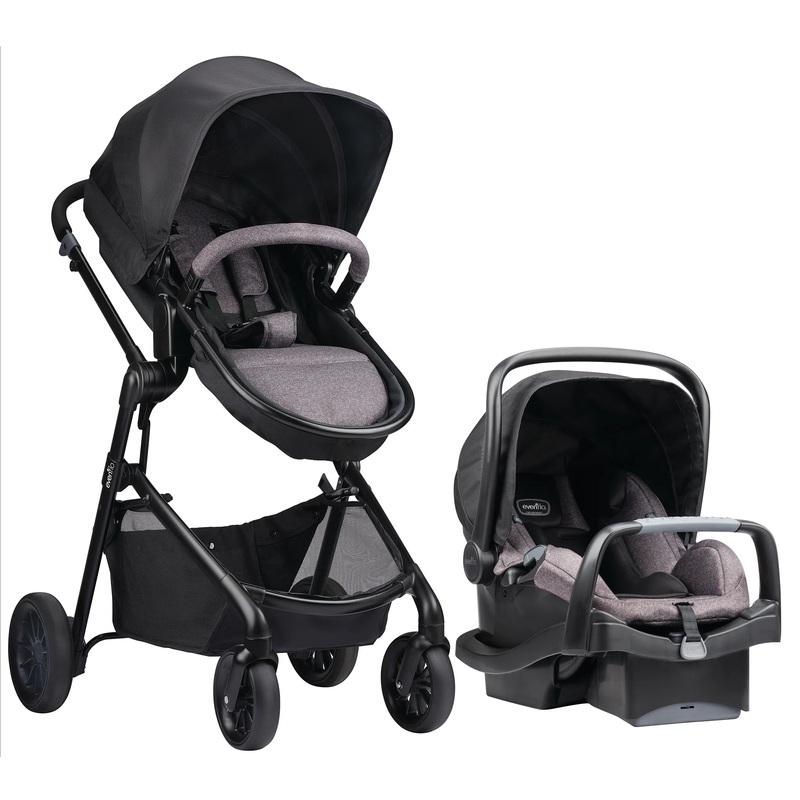 Pivot Modular Travel System with SafeMax Infant Car Seat with Anti-Rebound Bar – Casual Gray (See Description)