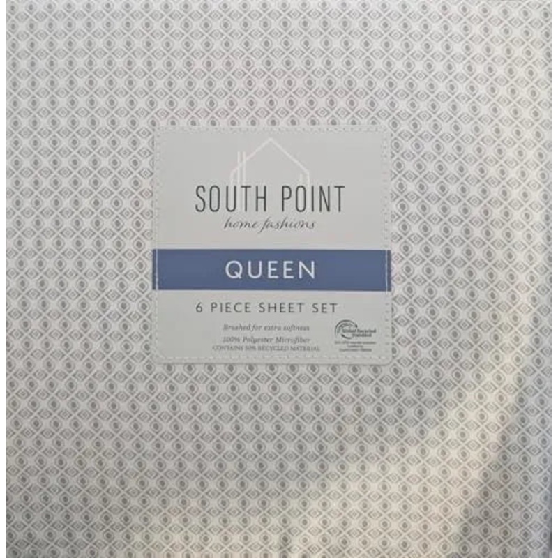 South Point Home Fashions 6-Piece Printed Sheet Set