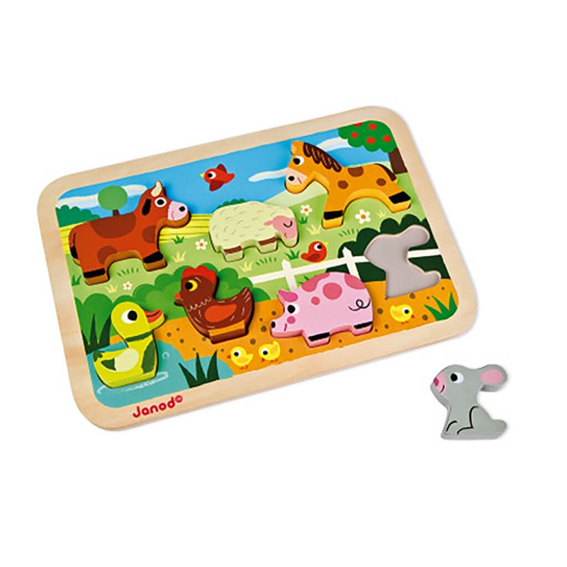 Wooden Chunky Puzzle Farm