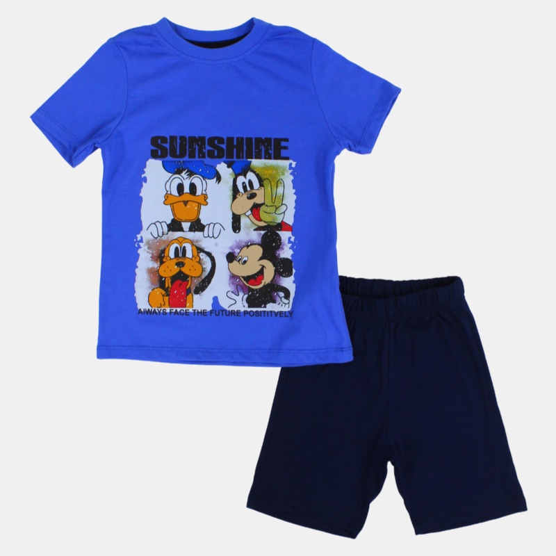 Boys Cotton Pajama Set – Mickey Mouse & Friends Print