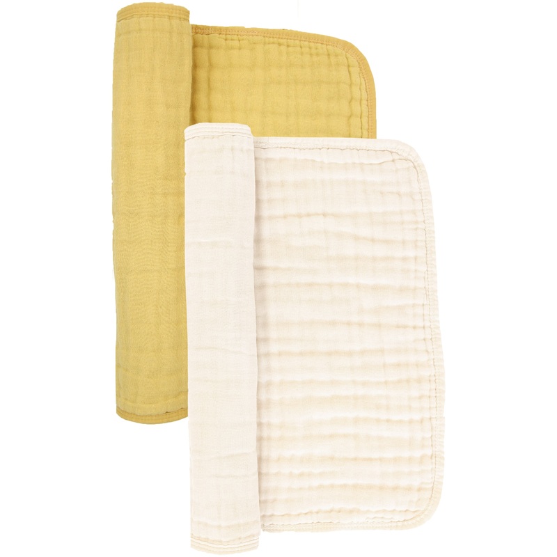 Cloud Muslin Burp Cloth 2 Pack – Honey + Cream