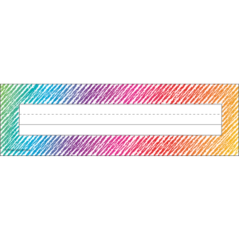 Colorful Scribble Flat Name Plates