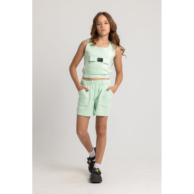 Girls Cotton Sleeveless 2-Piece Outfit Set