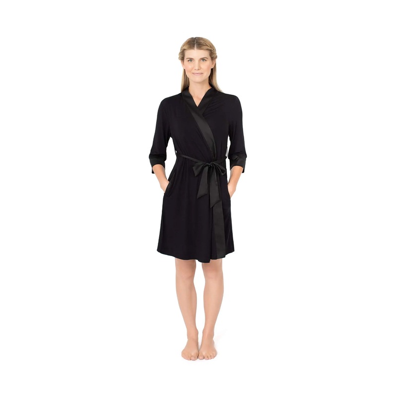 Kindred Bravely Emmaline Maternity & Postpartum Robe – Black