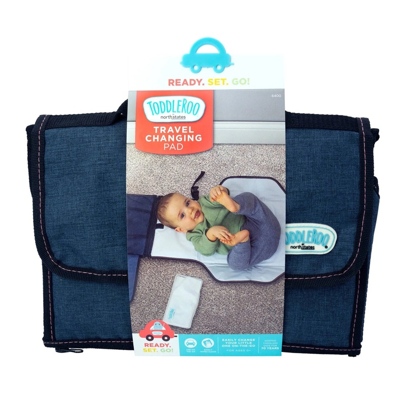 Portable Waterproof Travel Changing Pad – Navy Blue