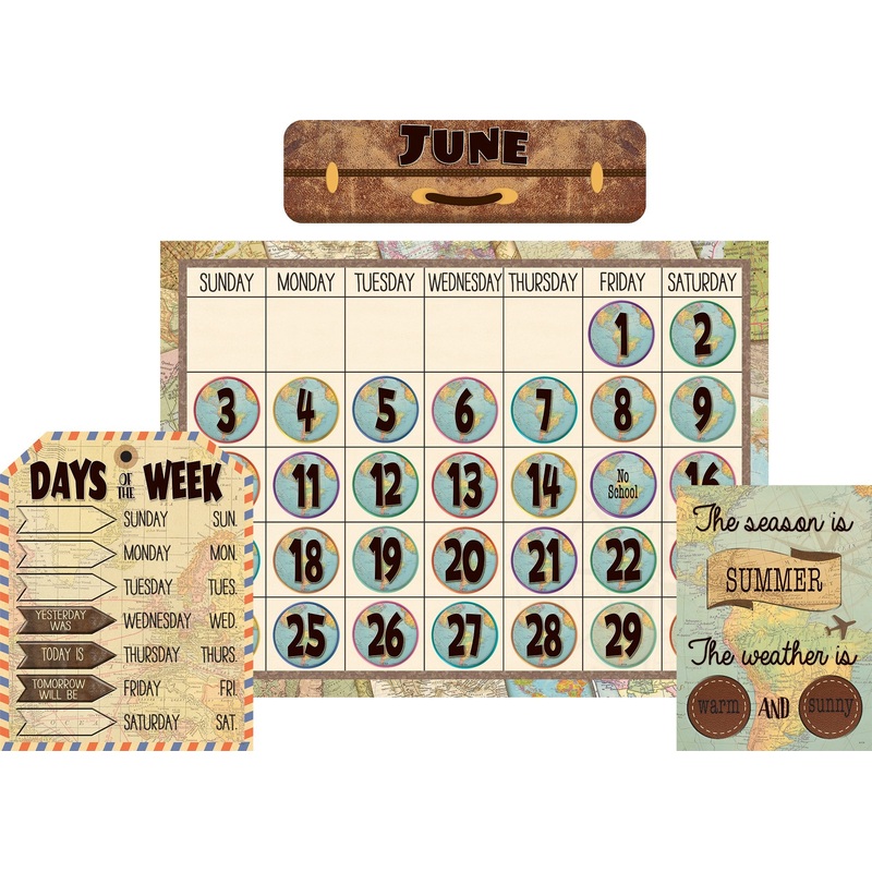 Travel the Map Calendar Bulletin Board(C)