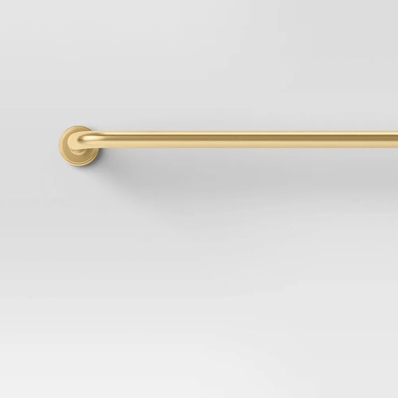 66″-120″ Blackout Rounded Curtain Rod Brass