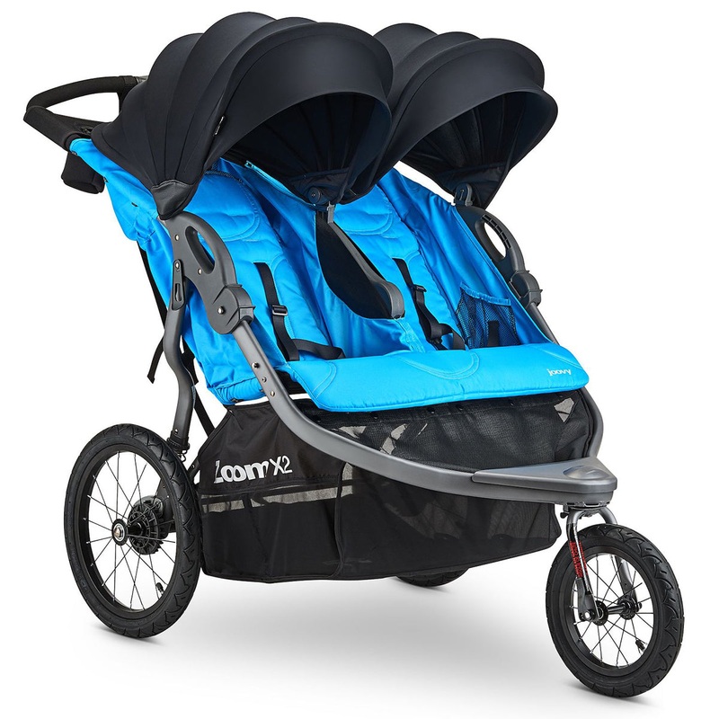 Joovy Zoom X2 Lightweight Jogging Side by Side Double Stroller – Glacier