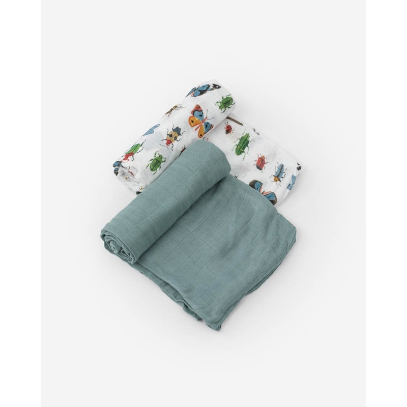 Little Unicorn Deluxe Muslin Swaddle Blanket Set – Bugs