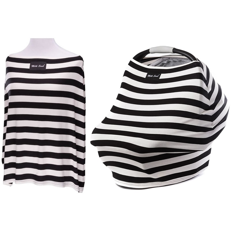 Milk Snob Infant Car Seat & Nursing Cover – Black/White