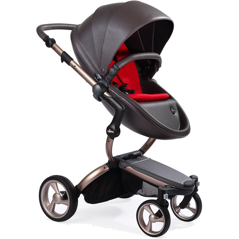 Mima 2019 Xari Complete Stroller, Rose Gold – Chocolate Brown / Ruby Red