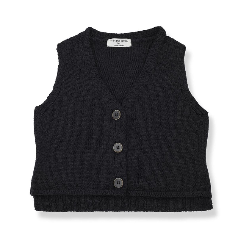 1+ In The Family – Sweater Vest – Anthracite