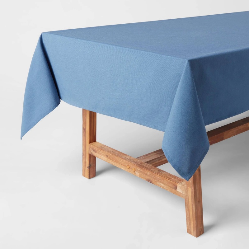 104″ x 60″ Cotton Blue Tablecloth
