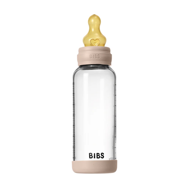 BIBS Baby Glass Bottle – 8 Ounce Latex – Blush