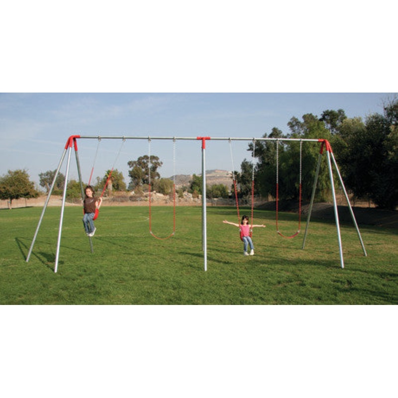Commercial Swing Set, 2-Bay/4 Swings