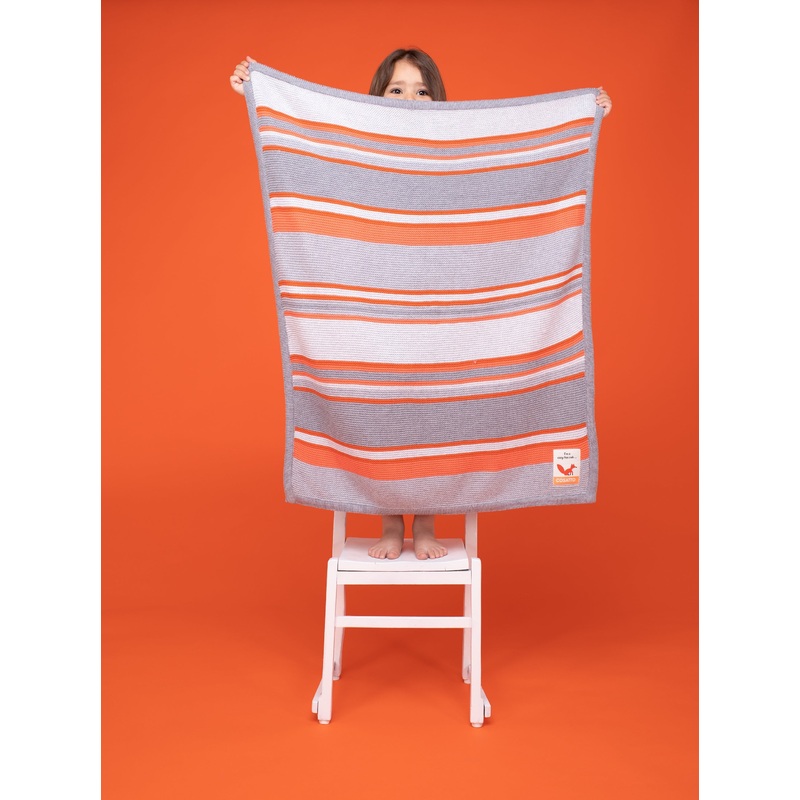 Cosatto Stripe Blanket Grey Orange