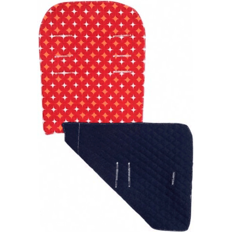 Maclaren Reversible Seat Liner Retro Quilt Scarlet Orange