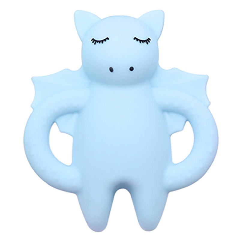 Silicone Teether Dragon Pastel Blue