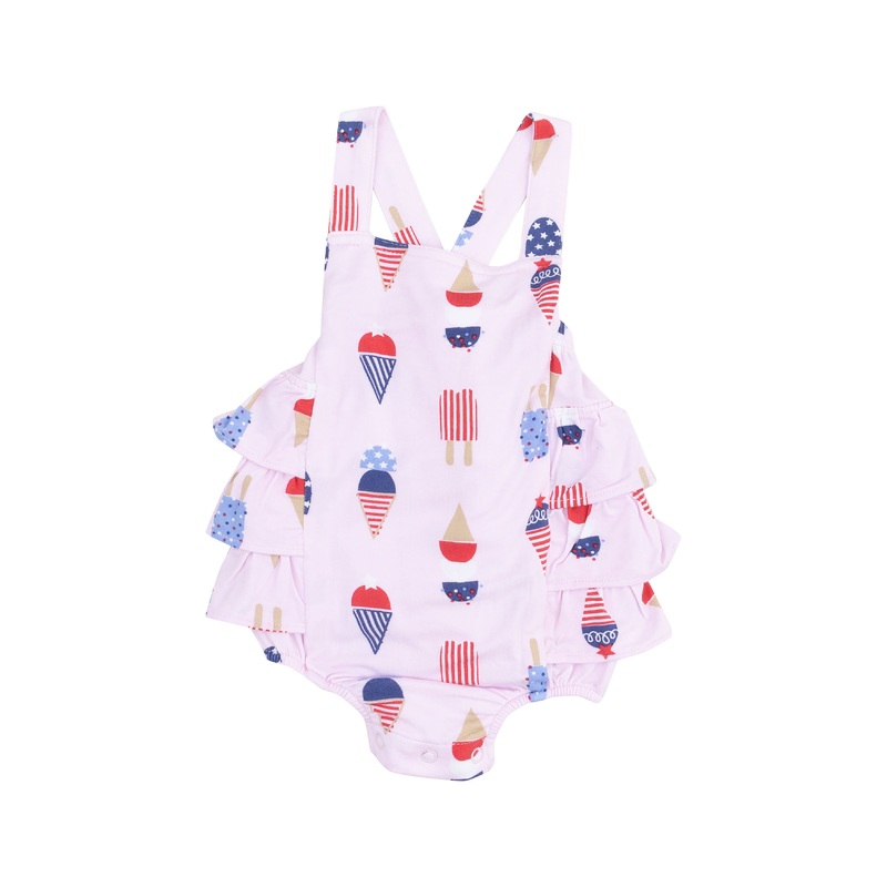 American Ice Cream Ruffle Sunsuit – Pink
