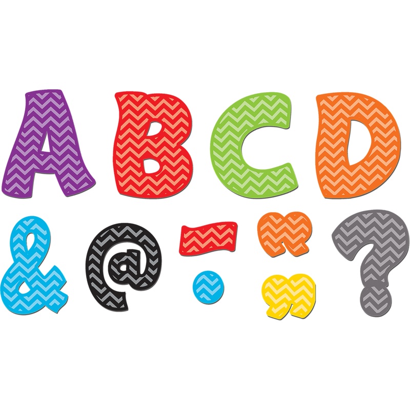 Chevron Funtastic Font 3″ Magnetic Letters