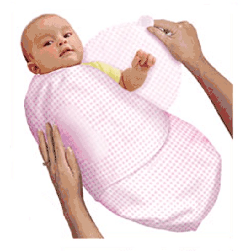 Kiddopotamus SwaddleMe Large Cotton Flannel in Pink Gingham