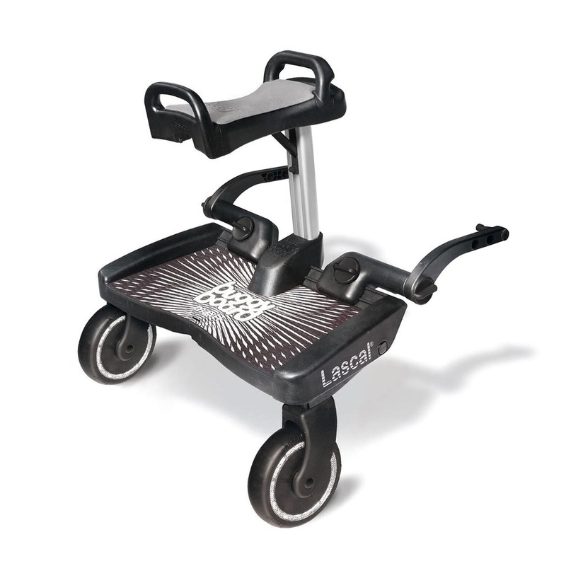 Lascal BuggyBoard Maxi Plus – Black with Grey Saddle