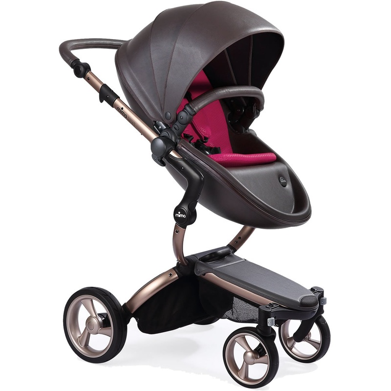 Mima 2019 Xari Complete Stroller, Rose Gold – Chocolate Brown / Magenta