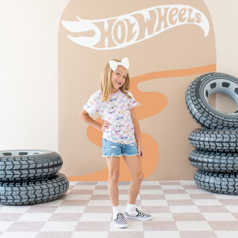 Toddler Basic Tee in Sparkles and Speed