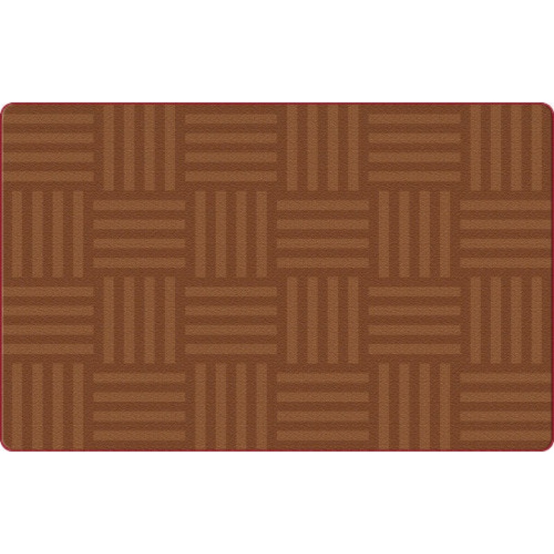 Tone-on-Tone Solids Carpet, Hash Tag Design, 6′ x 8’4″ Rectangle, Chocolate