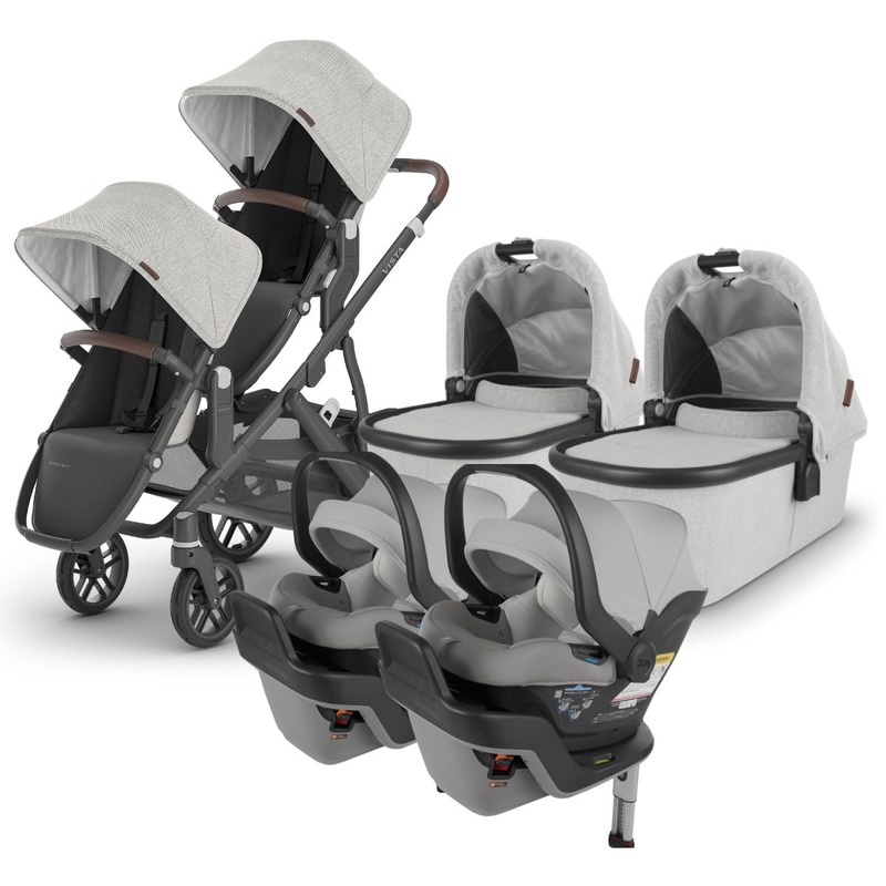 UPPAbaby VISTA V2 Twin Double Stroller + MESA MAX Travel System Bundle with Rumble Seat V2+ – Anthony