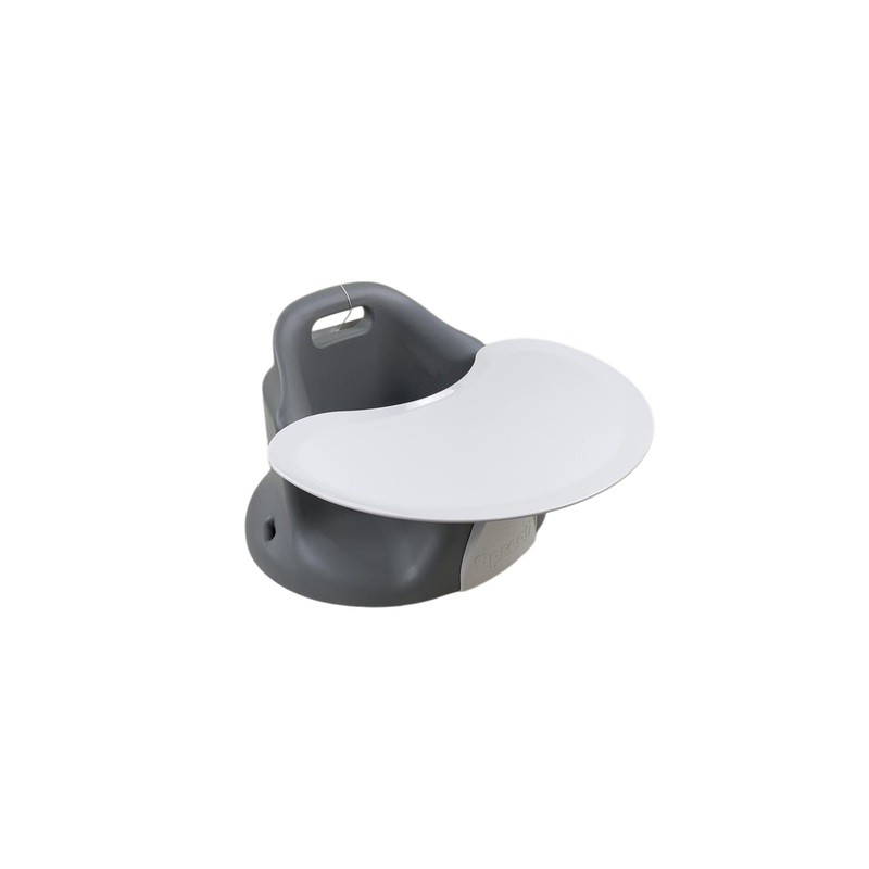 Upseat Baby Floor & Booster Seat with Tray, Grey