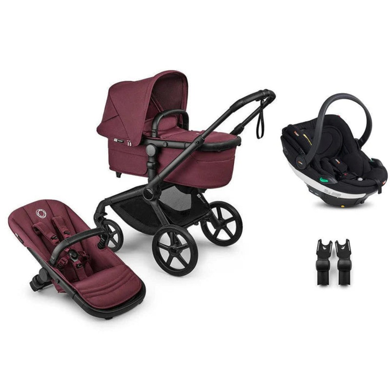 Bugaboo Fox 5 Renew + BeSafe Go Beyond Travel System – Dark Cherry