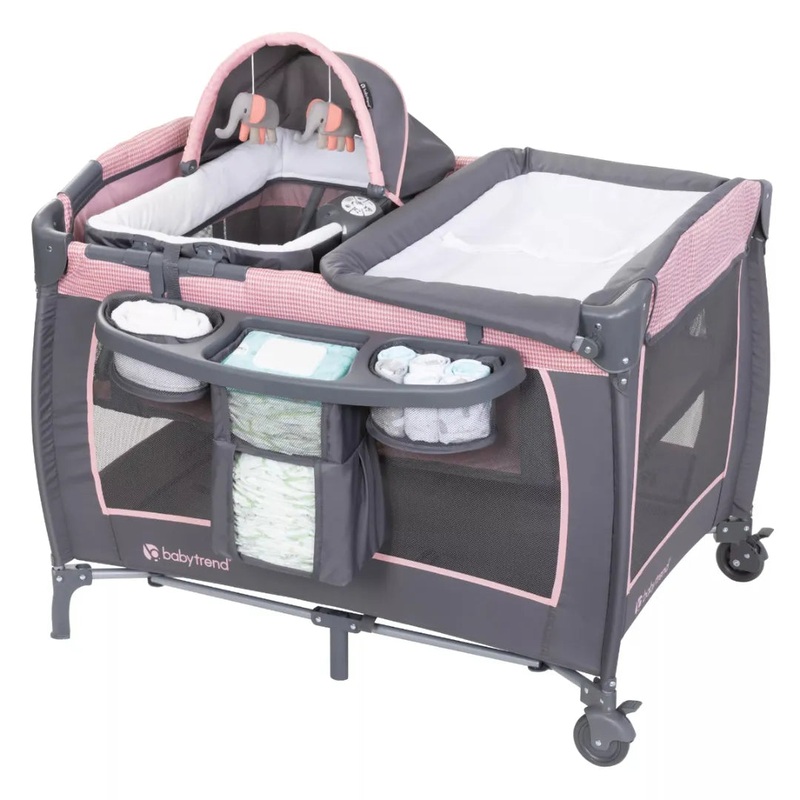 Lil Snooze Deluxe III Nursery Center Playard – Pink